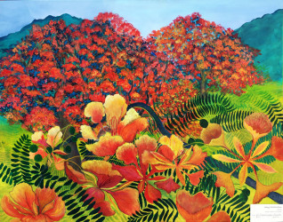 “El Flamboyan, Puerto Rico”
- Acrylic on Canvas - 24”W x 18”H
- Original not available
- Signed canvas and paper prints available on order Amy Richardson - El Flamboyan, Puerto Rico