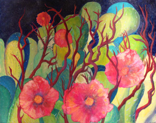 ‘Cactus and Stars”
- Acrylic on Canvas - 30”W x 24” L
- Original Available $550
- Signed canvas and paper prints available on order Amy Richardson - Cactus and Stars